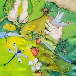 Šilko paveikslas "Piligriminė kelionė"